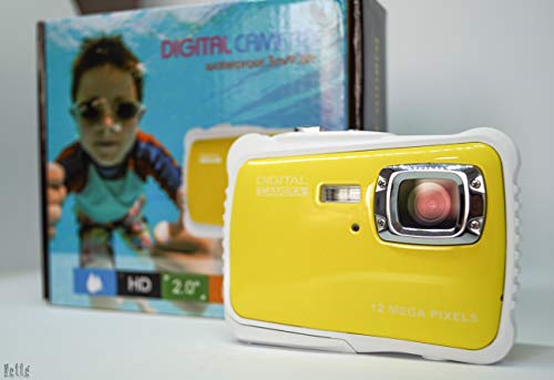 Vetté Digitalkamera Für Kinder mit 16GB MicroSD Speicherkarte - Kinderkamera wasserdicht - 4 Fach Digitalzoom, 12MP, 720P HD Videofunktion, TFT LCD Bildschirm Kindergeschenk (weiß gelb) - 4