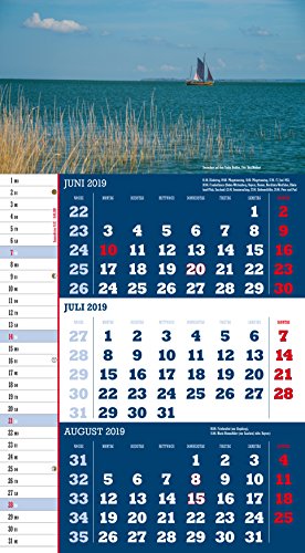 Mecklenburg-Vorpommern 2019 3-Monatskalender: Praktischer Monatsplaner mit meckl.-vorp. Kalendarium - 8